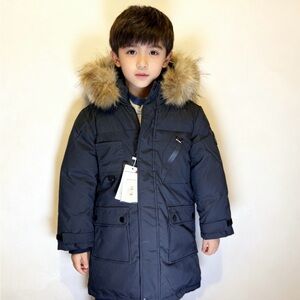 Rock & Candy Kids Parka with Faux Fur - Navy